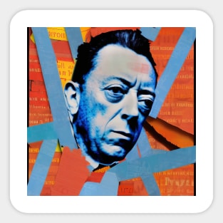 Albert Camus in Space Sticker